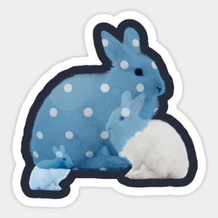 Blue Bunny Sticker